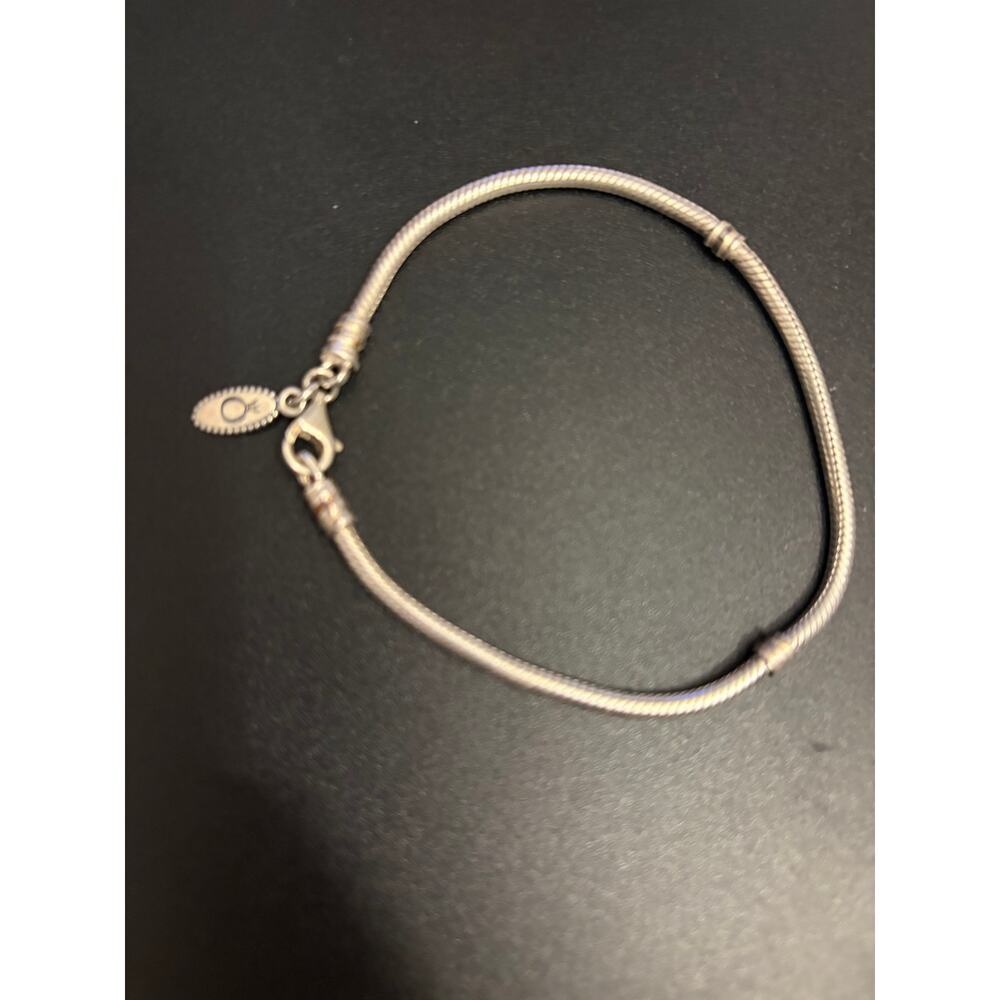 Pandora Sterling Silver Snake Chain Bracelet 7.75 Lobster Clasp